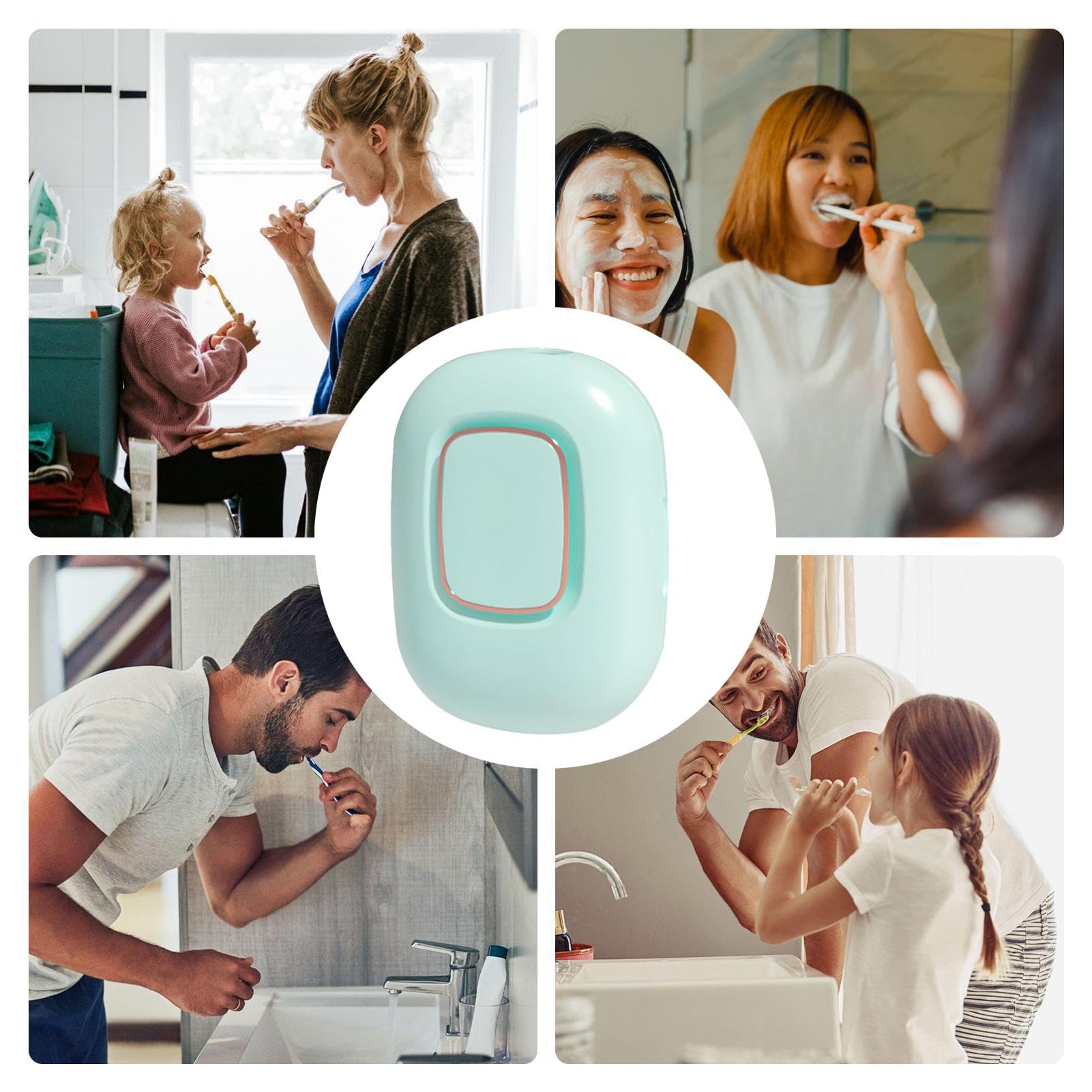 Estuche para Cepillo de Dientes UV, Estuche para Cepillo de Dientes con Soporte, portátil para cepillos de Dientes UV, Funda de Viaje para Viajes de hogar y Negocios, Verde