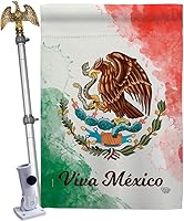 Vista 8 de Nationality Viva Mexico - Kit de banderas de jardín para casa de jardín, nación regional, internacional, país, área particular, pequeña pancarta