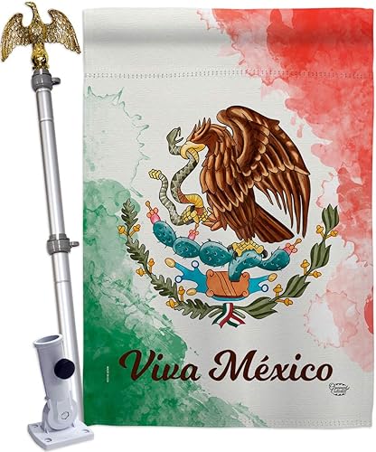 Miniatura 8 de Ornament Collection Nationality Viva Mexico Garden House Flags Kit Regional Nation International World Country Particular Area Small Decorative Gift