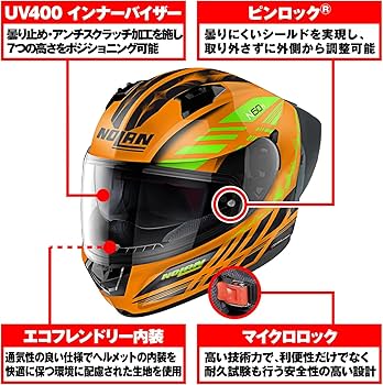 NOLAN N60-5 フルフェイスヘルメット オレンジ NOLAN N60-6 SPORT(オレンジ/Mサイズ) - メルカリ