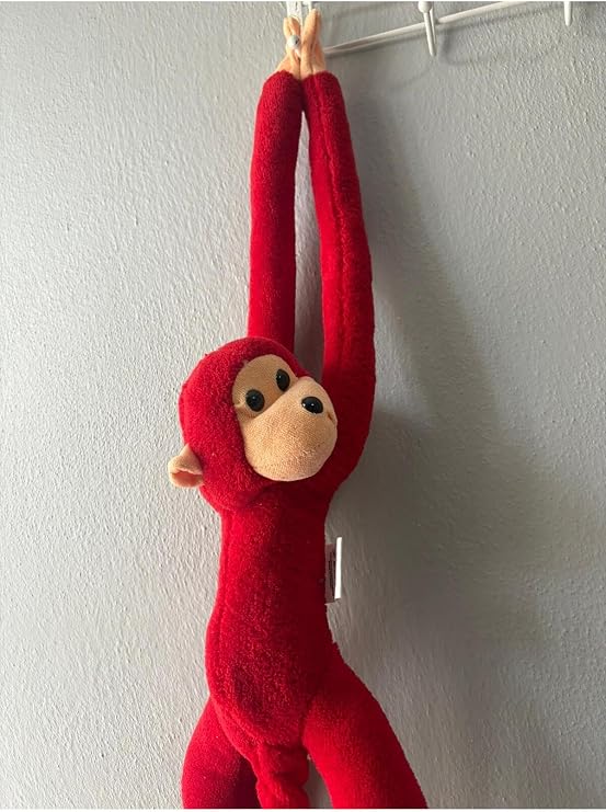 Atakids Sarılan Peluş Maymun, Kırmızı, Unisex