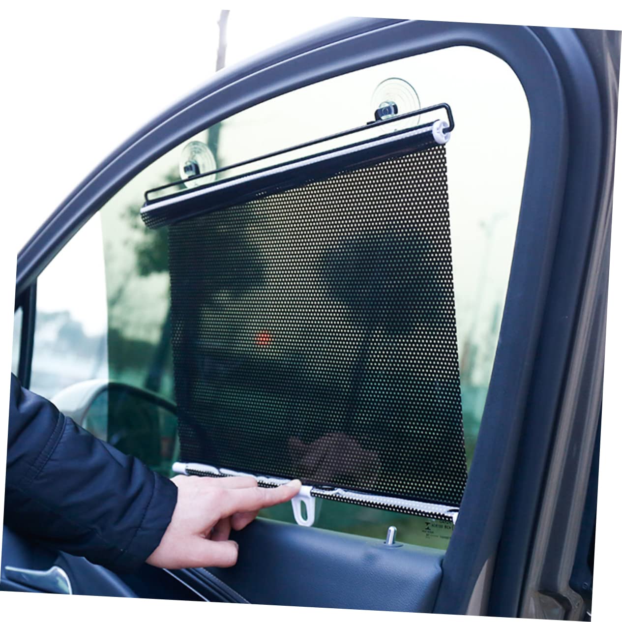 Cabilock Retractable Shade Curtain Vehicle Window Roller Blinds Privacy Protector Reduces Heat and Sun Glare Durable Material