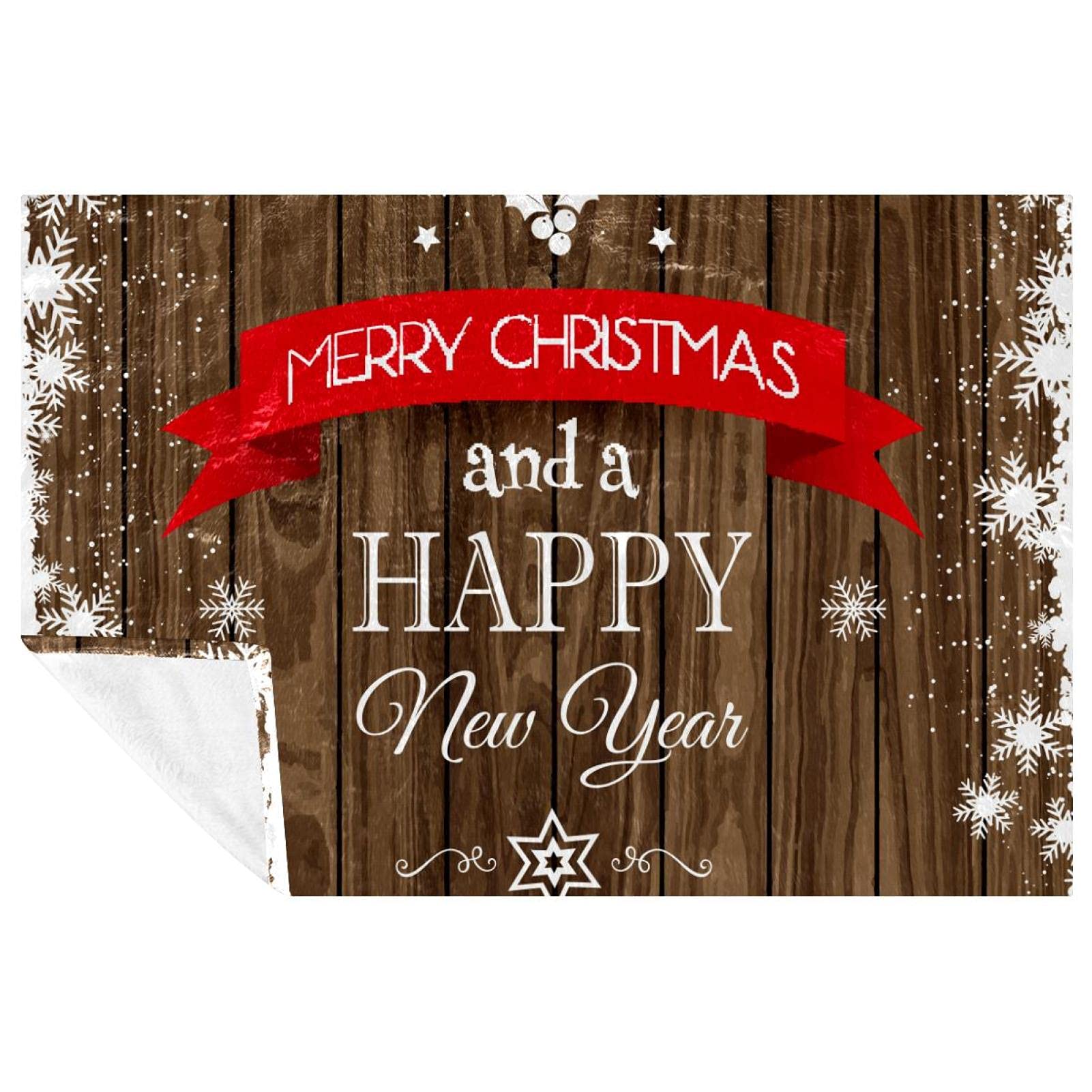 Couverture de Noël 150x100 plaid chaud lit canapé et camping