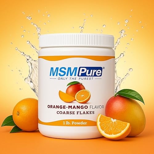 Miniatura 57 de KALA HEALTH MSMPure - Escamas de polvo MSM grueso con sabor a melocotón de frambuesa, MSM de origen estadounidense para la salud