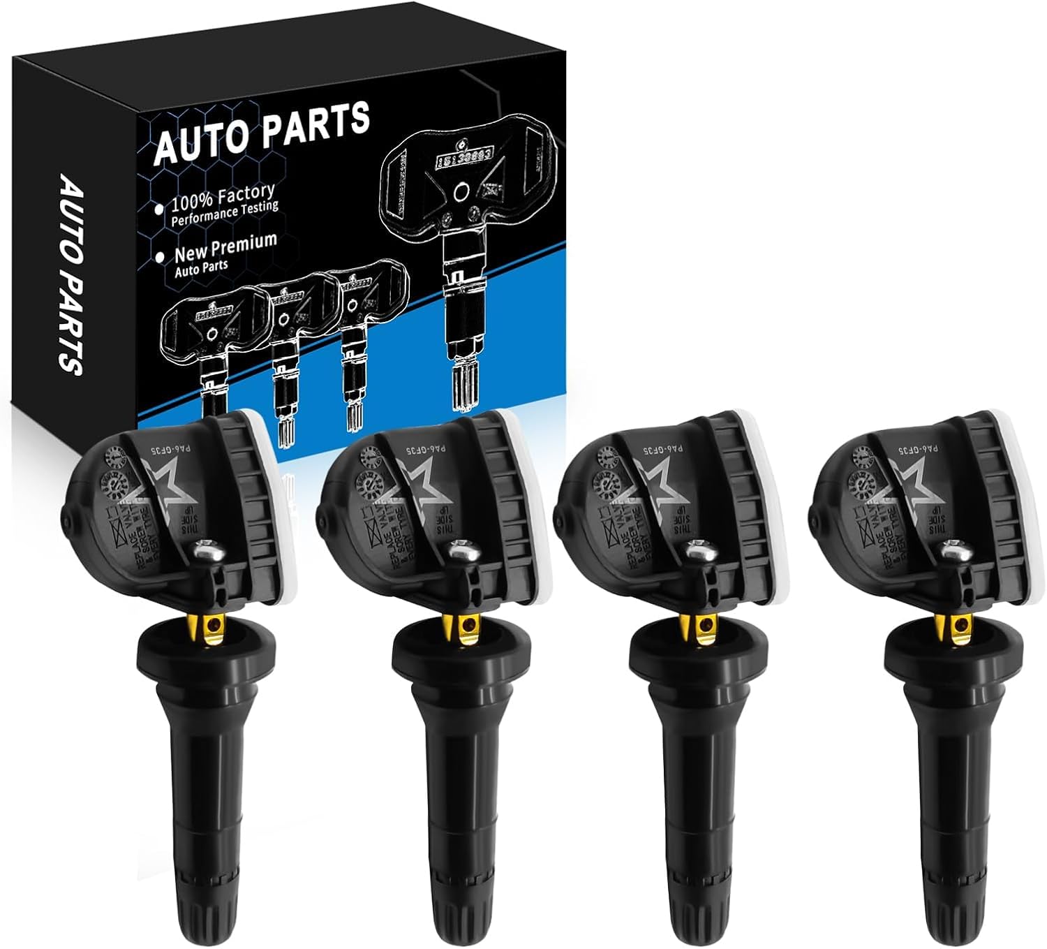 TPMS Sensor for:-GMC Terrain 2010-2020 Savana Sierra Tire Pressure Sensor for:-Chevy Silverado Suburban Express Impala for:-Saturn Outlook for:-Buick for:-Cadillac 4Pack OE#13598771, 13586335