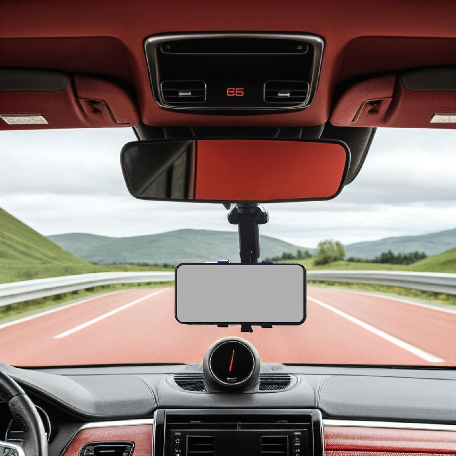 ABOOFAN Supporto per Telefono a Clip per Specchietto Retrovisore Auto 2 Pezzi Girevole a 360° Morsetto Stabile per Smartphone per Guida Sicura e Uso Multifunzione in Veicoli
