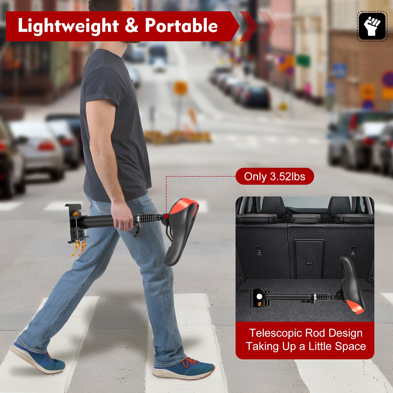 Sillín para scooter, silla de montar para scooter eléctrico, sillín de scooter eléctrico, asiento de silla de montar, ajustable 40-60 cm para Xiaomi M365