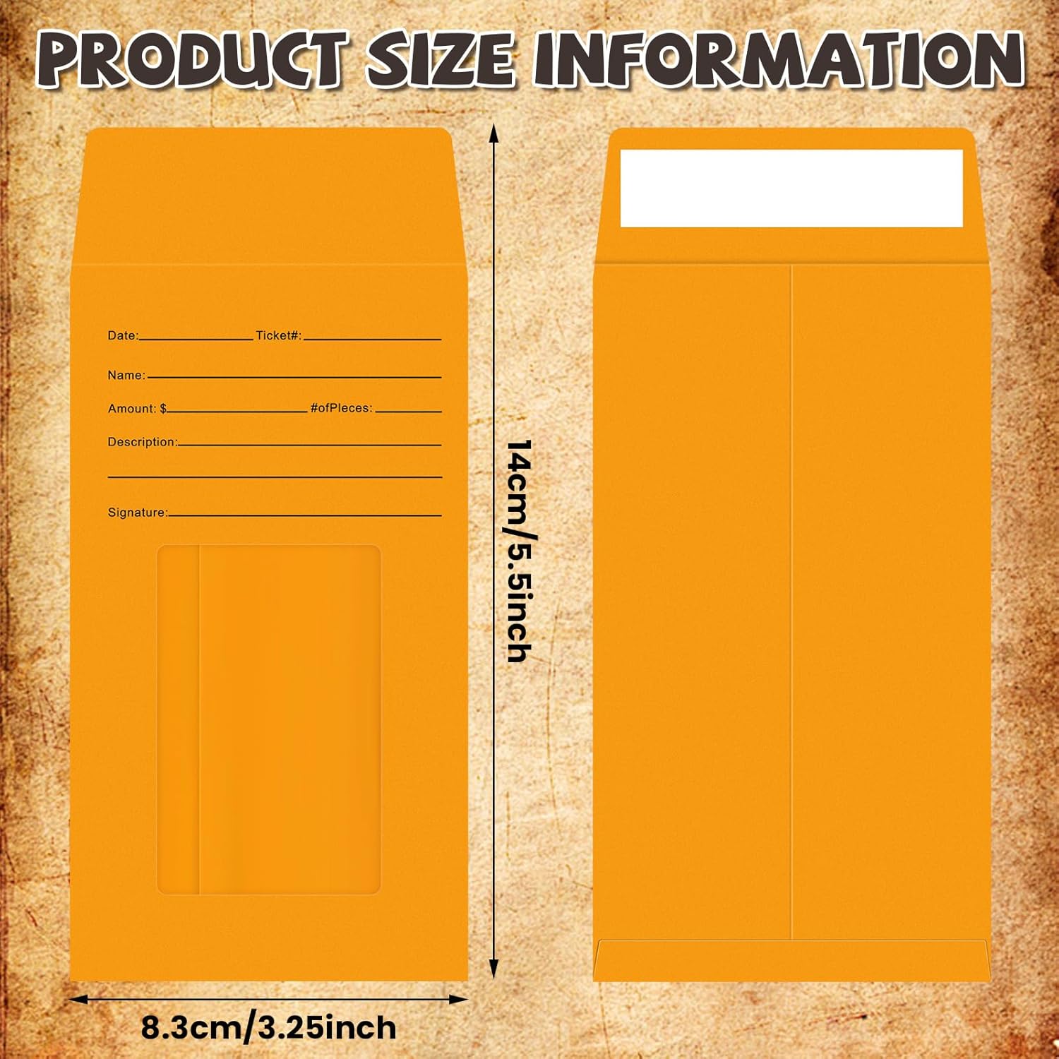 Engrowtic 500 Pcs Jewelry Repair Envelopes Bulk, 3 1/8 x 5 1/2 Inch Jewelry Window Envelopes for Rings, Earrings, Necklace, Bracelets