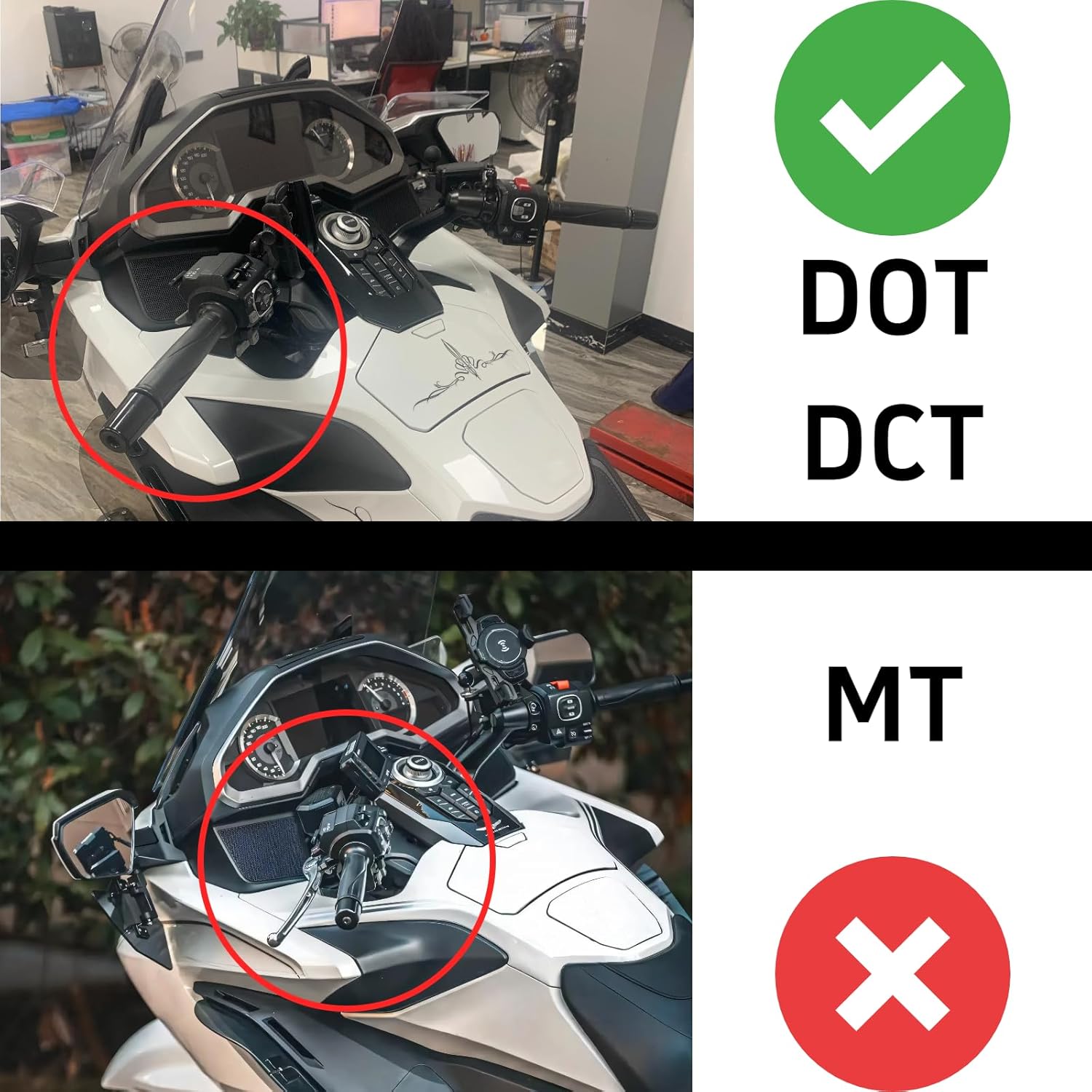 PANICAL Left Mobile Phone Holder Navigation GPS Holder Water Cup Holder for Honda Goldwing GL1800 F6B DCT DOT 2018-2025 Motorcyclele 17mm TPU Ball Head Universal 0.6'' 5/8'' 1 inch 25MM (GPS Bracket)