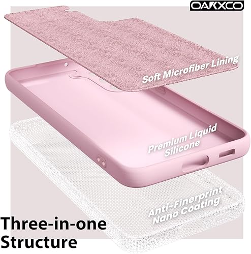Miniatura 5 de oakxco Funda para teléfono Samsung Galaxy S22 de silicona líquida, bonita funda delgada y delgada de goma suave de TPU lisa de gel para mujeres y
