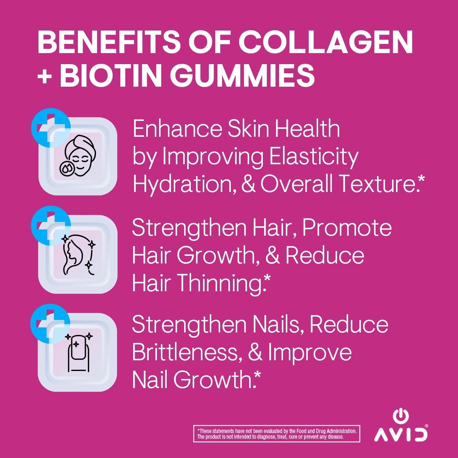Playboy - Collagen + Biotin Beauty Boost Gummies for Hair, Skin, Nails & Lashes (60 Gummies) - Raspberry Flavored Biotin & Collagen Supplement for Women & Men - Non-GMO, Gluten Free Gummy - 2 Pack