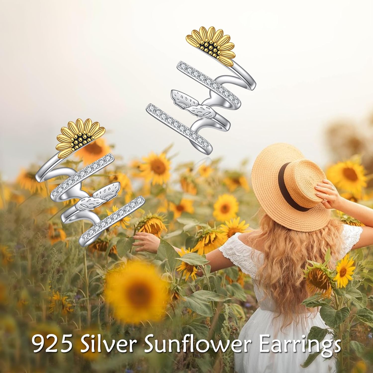 POPLYKE Claw Earrings for Women Sterling Silver Trendy Cubic Zirconia Ear Cuff Earrings Jewelry for Women - Image 3