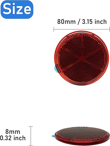 Miniatura 4 de Reflector autoadhesivo redondo de 3.150 in de seguridad impermeable para árboles de buzón de entrada