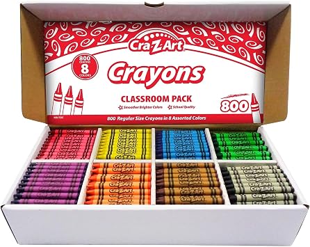 Cra-Z-Art 800ct Crayon Bulk Class Pack