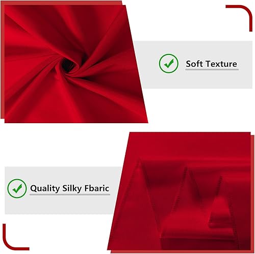 Miniatura 5 de Cortinas de fondo rojo de 10 x 10 pies para fiesta, día de San Valentín, escenario de arco, ceremonia de boda, telón de fondo de tela para