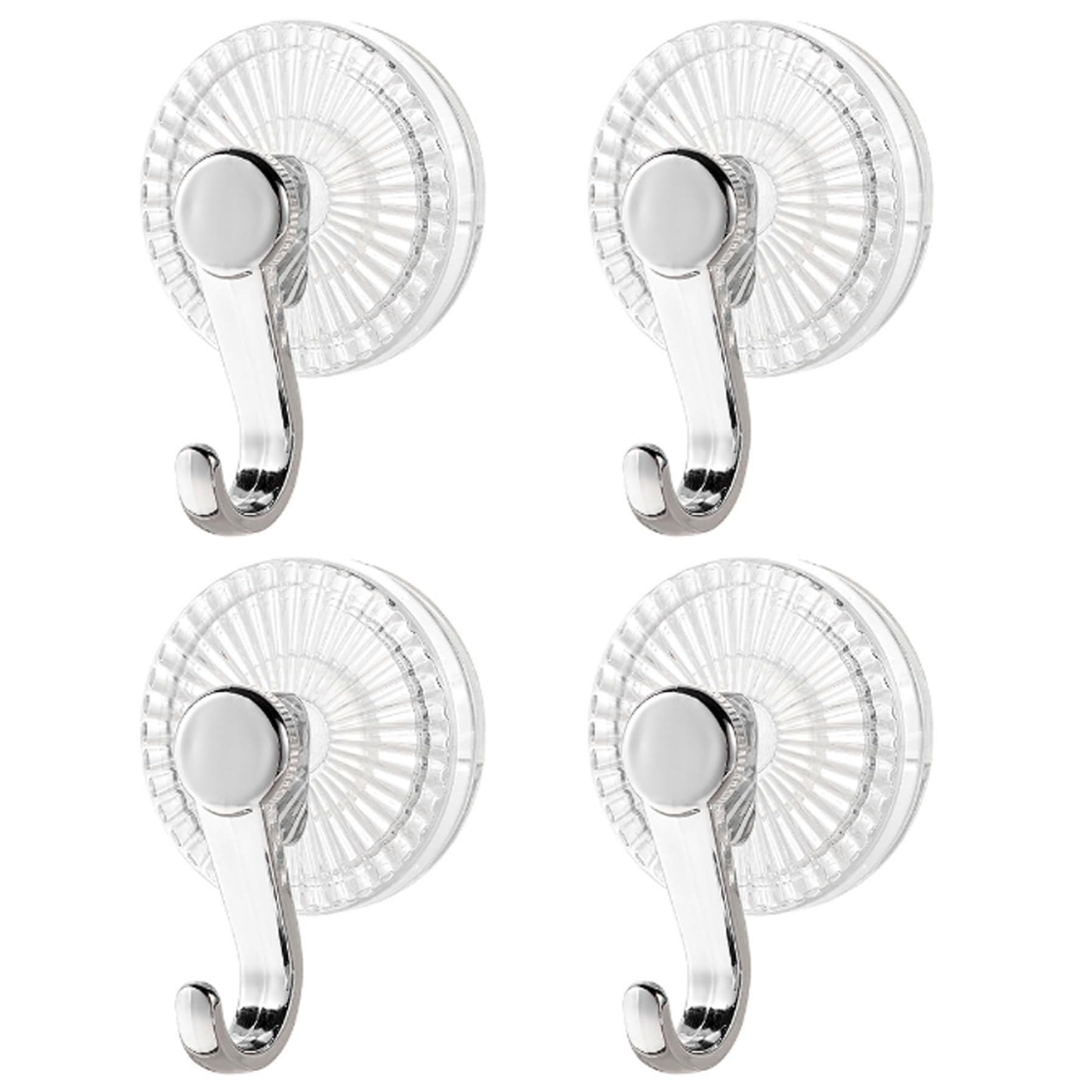 eurNhrN Suction Cup Hooks, 4PCS Powerful Shower Suction Hooks, Heavy Duty Suction Cup Hangers, Removable Reusable Wreath Hanger for Glass Door Kitchen Items