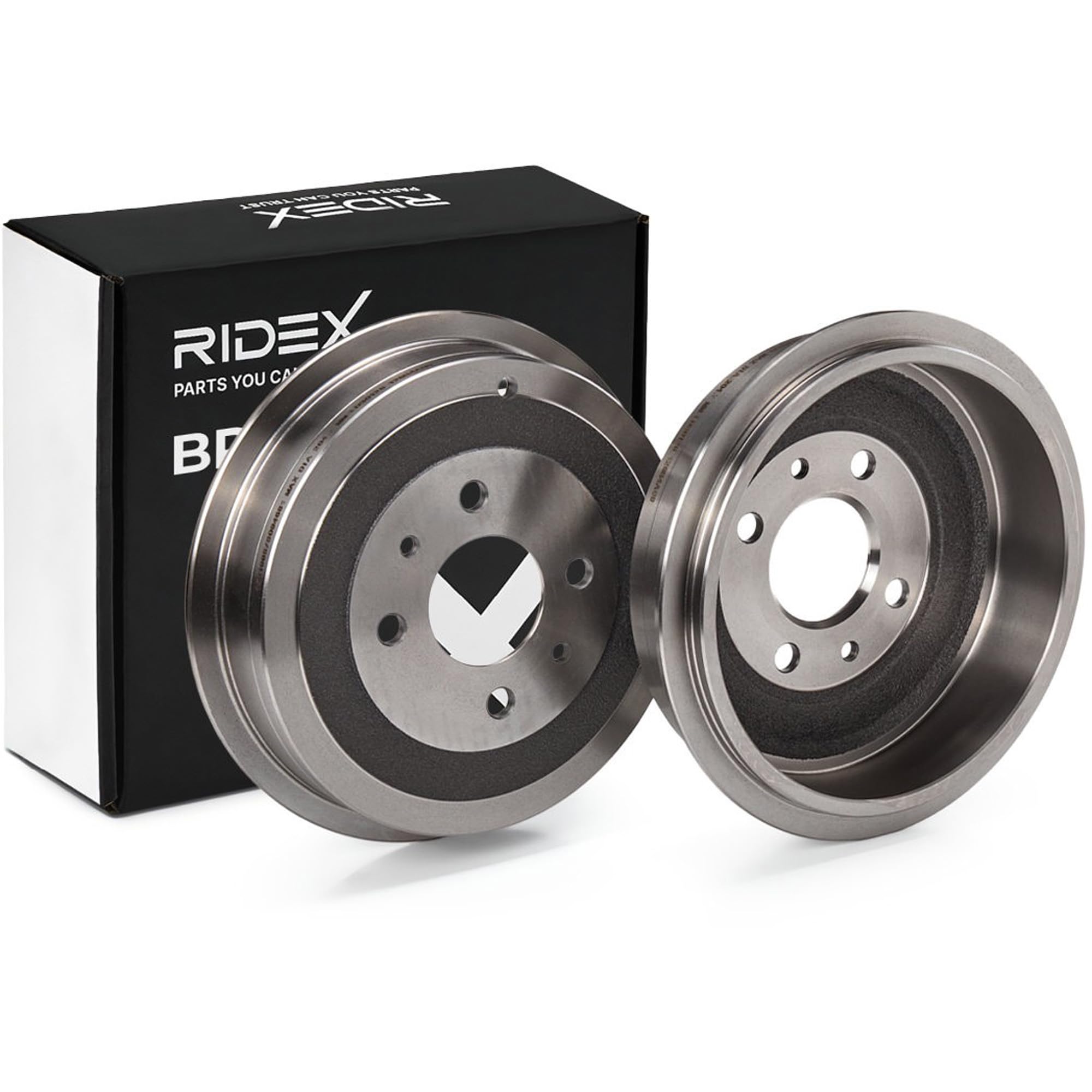 RIDEX 123B0019 2x Tamburo freno Posteriore Compatibilità con FIAT PANDA 169