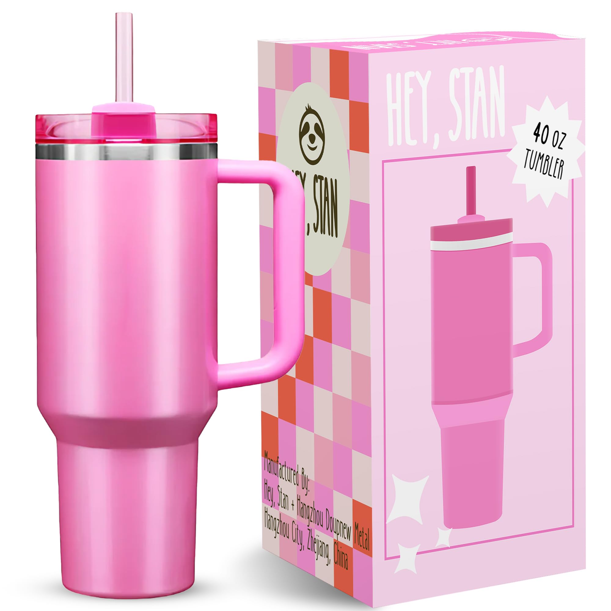 Amazon.com | Hey, Stan 40 oz Tumbler with Handle and Straw