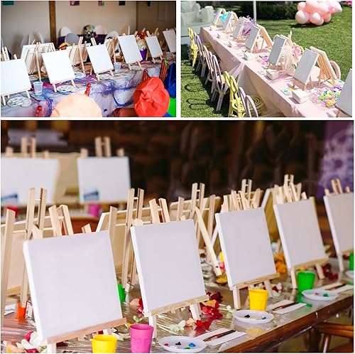 Miniatura 6 de Falling in Art Soporte de caballete de madera de 12 pulgadas, soporte de exhibición de mesa con marco en A, caballete de artista para pintar lienzo,