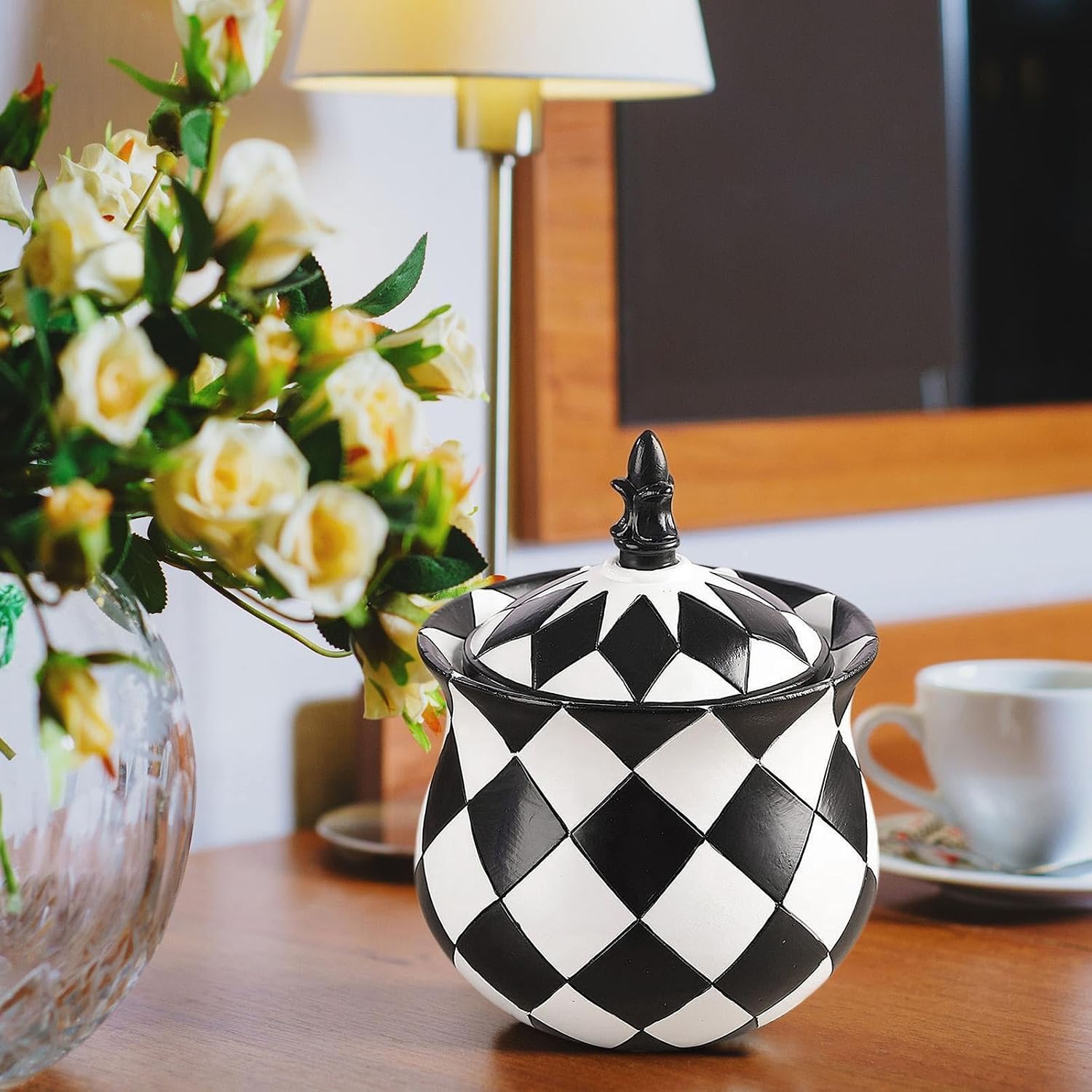 Black and White Jewelry Ring Storage Case Decorative Boxes With Lids For Home Decor Earring Container Decor Resin Necklace Travel Display Box Jewelry Box Female Gift