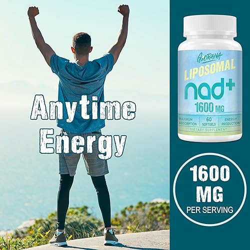 Miniatura 7 de Suplemento liposomal de NAD+ de 1600 mg, suplemento potenciador de NAD+, similar a la ribósido de nicotinamida, absorción superior, vitamina B3 para