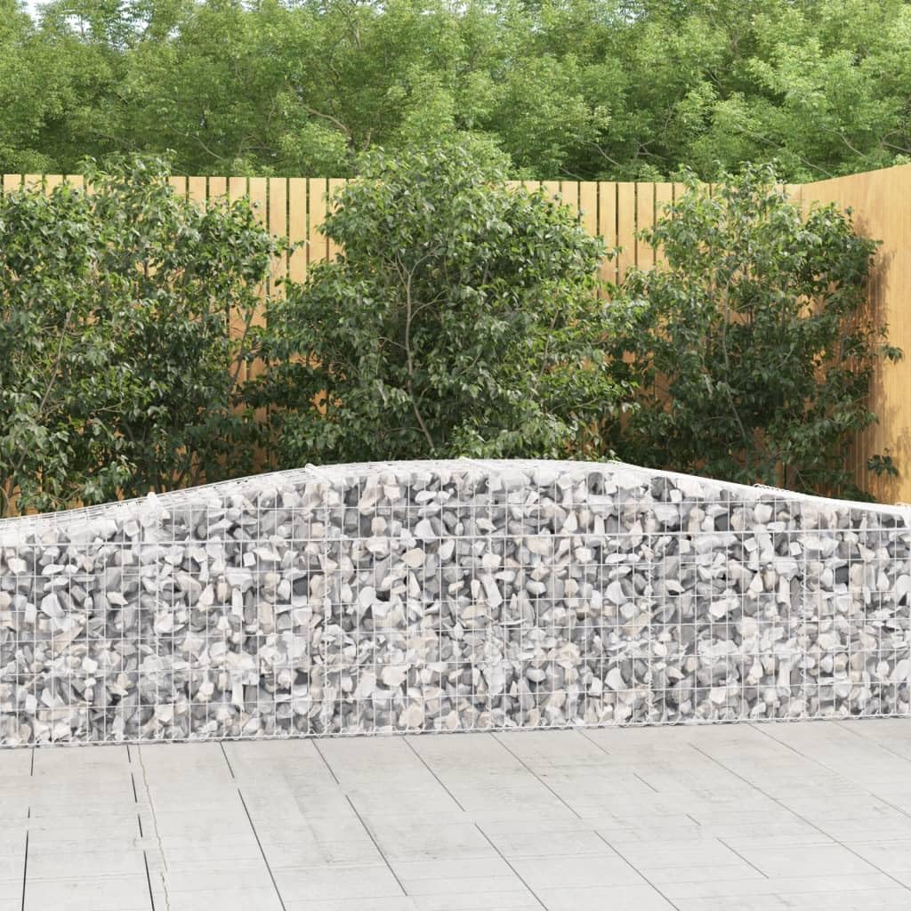 celosias Madera,celosias,Jardinera,Cestas de gaviones 20 uds Forma de Arco Hierro 400x50x60/80 cmIdeal para Jardines, Salones Donde se necesite