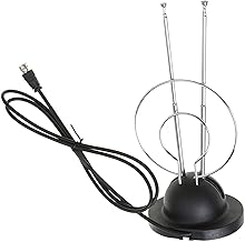 Trisonic Rabbit Ear Digital Ready TV Antenna HDTV VHF UHF with Coax Cable