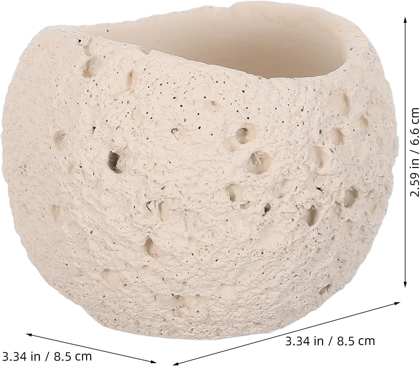 Concrete Match Holder Organizer Compact and Lightweight Sculpted Cement Matches Jar for Fireplace and Kitchen Use Modern Stylish Cup Design for Home Decor