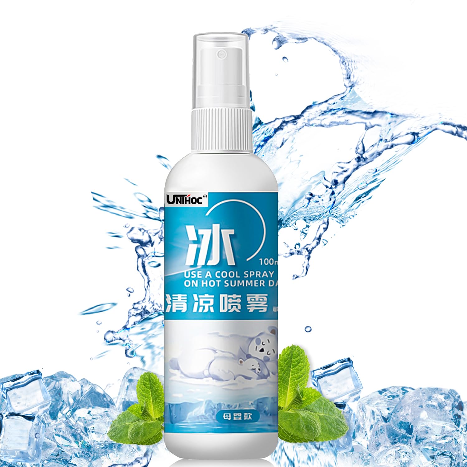 Spray de Enfriamiento de Niebla, Spray Portátil para Aliviar Los Sofocos, Fresco Larga Duración en Verano, Spray Corporal Refrescante para Verano para Excursiones
