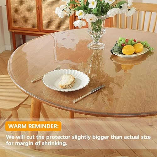 Miniatura 2 de Protector de mesa de comedor de plástico transparente para mesa de comedor, mantel de mesa, muebles de madera de café, extremo lateral, tela de