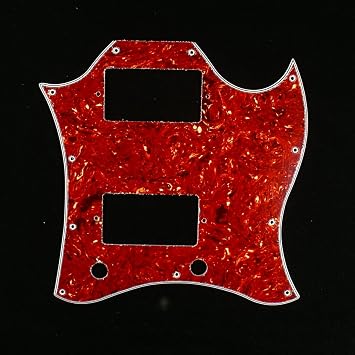 E40 4ply SG standard Style Full Face Guitar pickguard,Tortoise Red