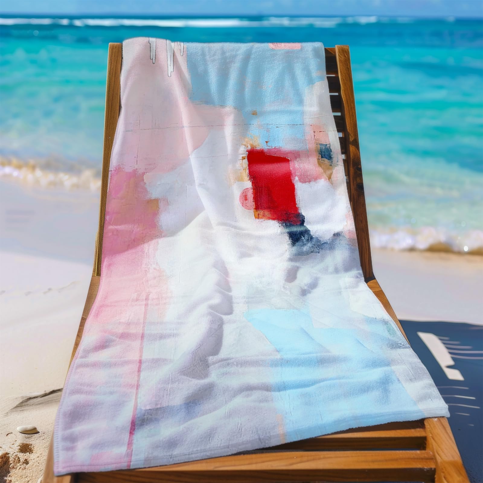 Générique Serviette de Plage 90X180 Bleu Rose