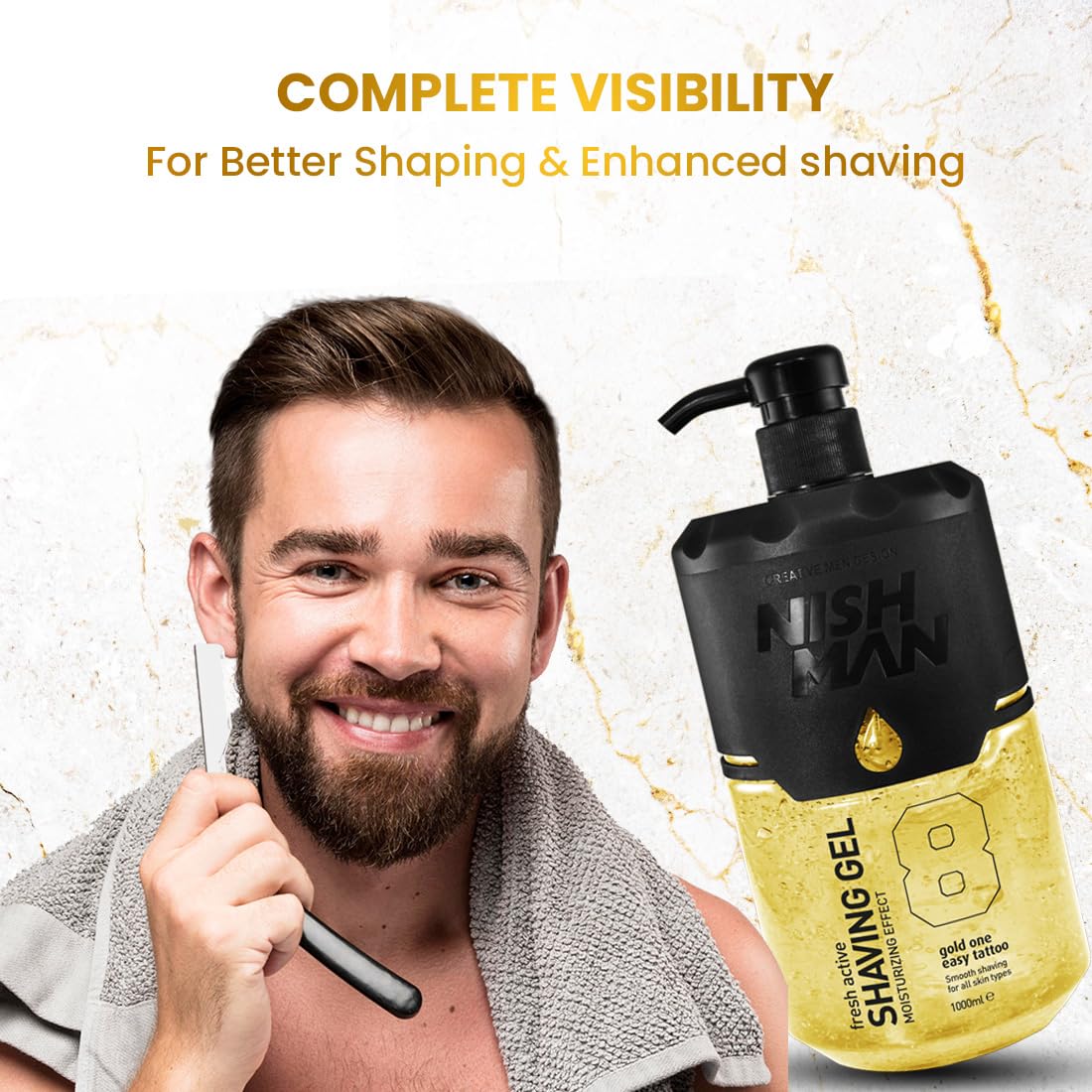 Nishman Fresh Active Shaving Gel 8 GOLD ONE - Image 2
