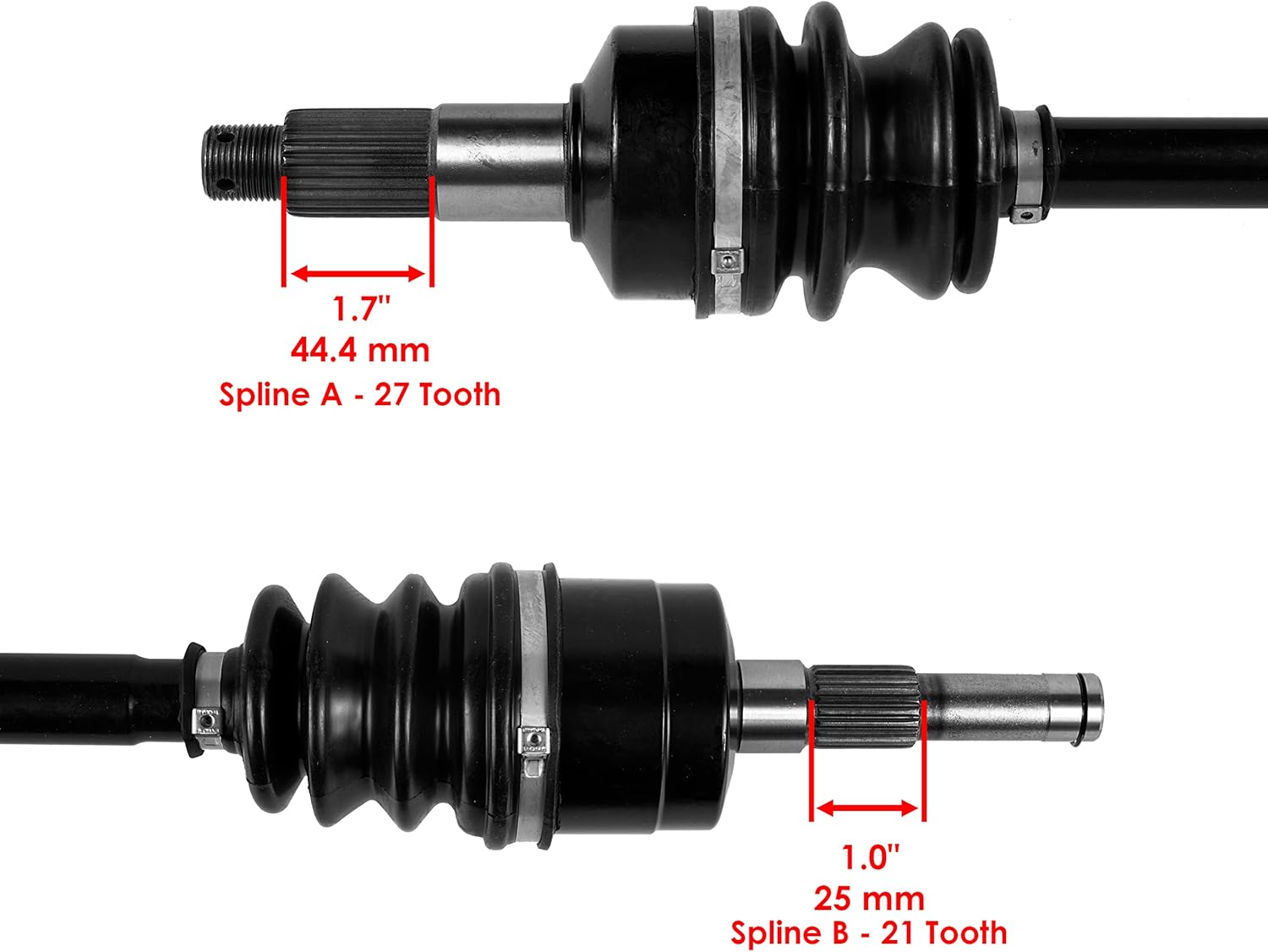 Caltric Front Left and Right CV Joint Axle Shaft compatible with Hisun Forge 500 Forge 600 Forge 700 4X4