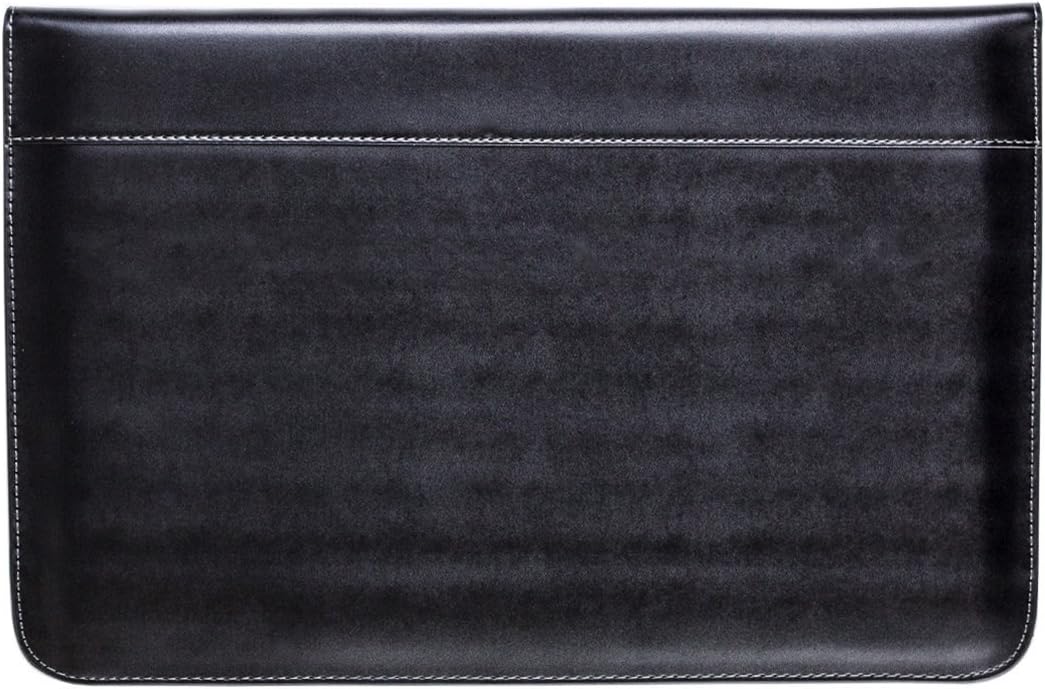 LENTION Split Leather Sleeve Case Compatible 2016-2019 MacBook Pro 13 (Thunderbolt 3), New Mac Air, XPS 13, iPad Pro 12.9 and Ultra Slim Laptop, Magnetic Snaps & Soft Touch (Black)