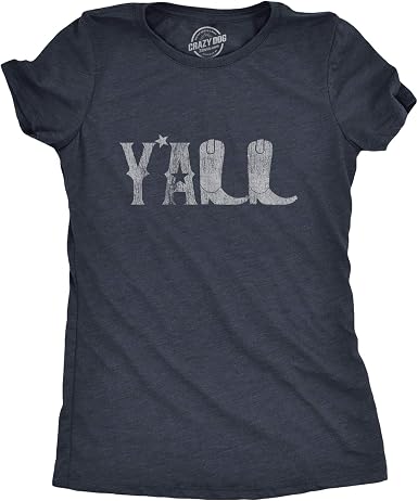 Womens Y'all Boots Tshirt Funny Country 