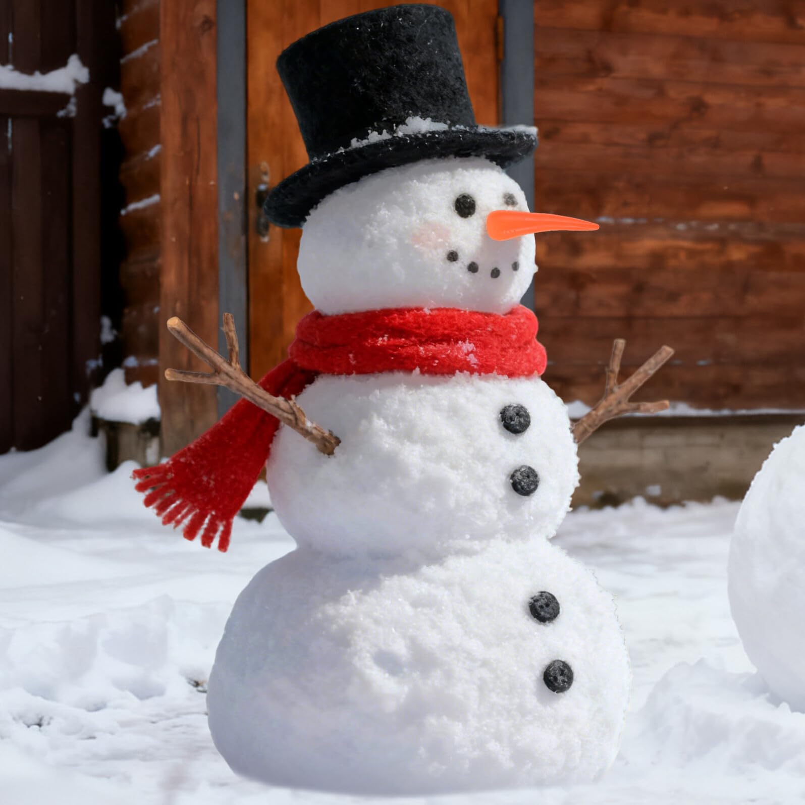 Cabilock 100 Stück Schneemann Bastelset mit 12cm Orangefarbenen Karottennasen aus Robustem Kunststoff Ersatz Schneemannnase für Selbstgemacht Weihnachtsdekoration und Schneemann Zubehör