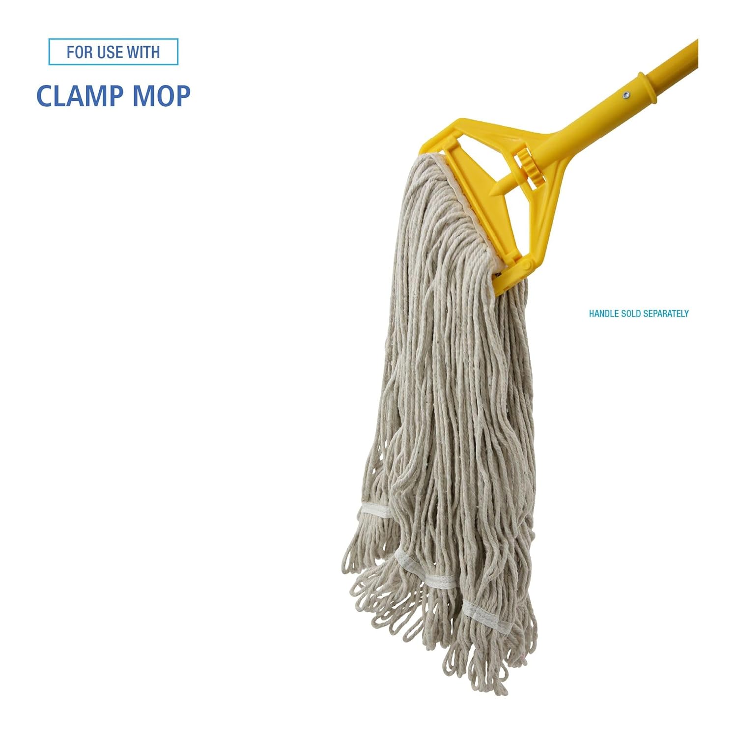 Boardwalk UNS 424C Pro Loop Web/Tailband Wet Mop Head, Cotton, 24oz, White (Pack of 12)