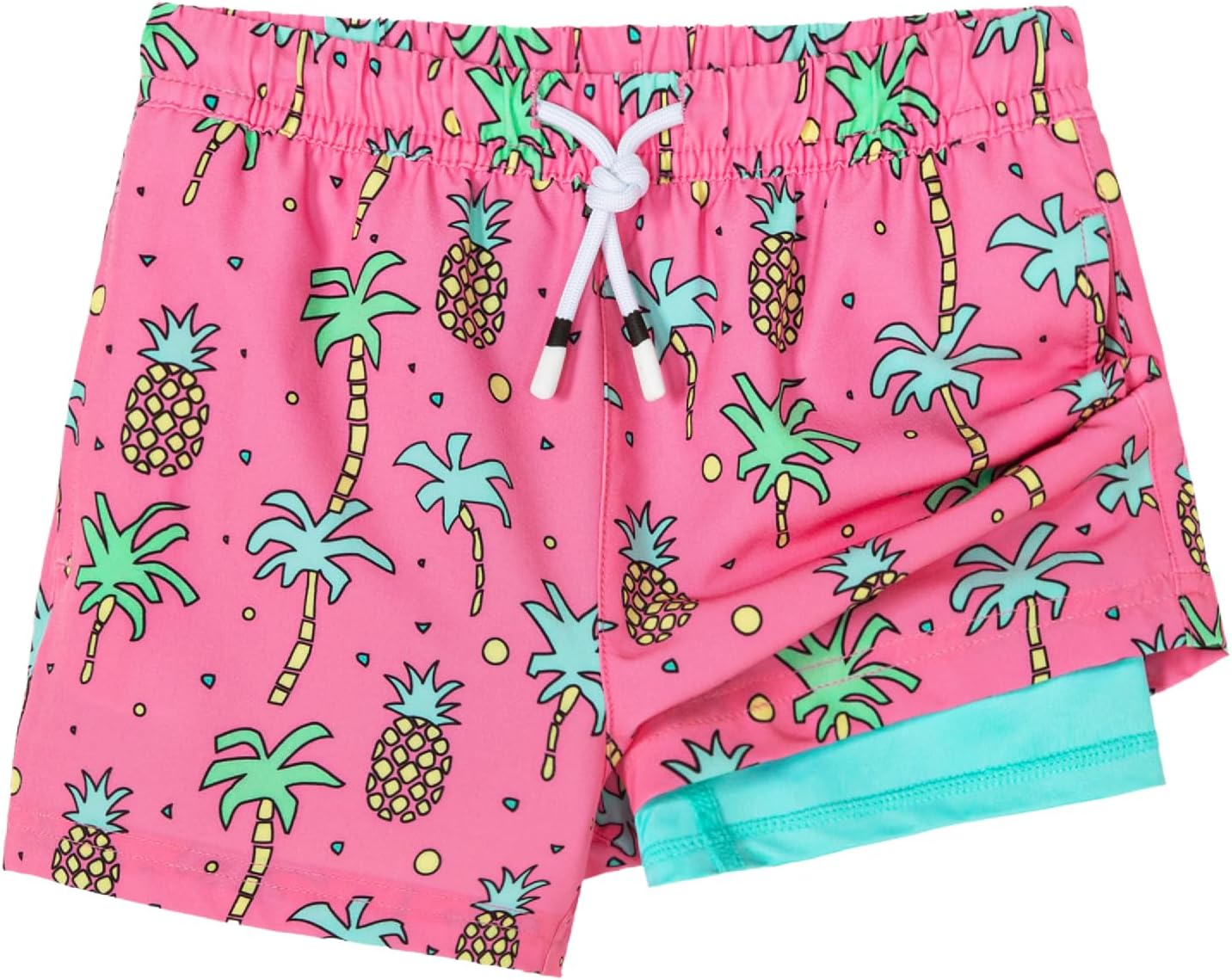 SURF CUZ Boys Swim Trunks with Compression Liner Toddler Swimsuit Boy Swim Shorts Bathing Suits Boxer Brief Swimming Trunks