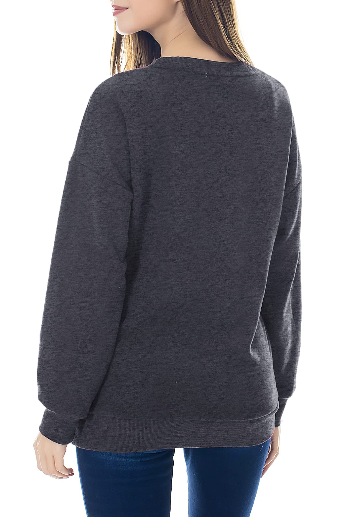 Smallshow Stillen Sweatshirt Langarm T-Shirt Deep Grey S
