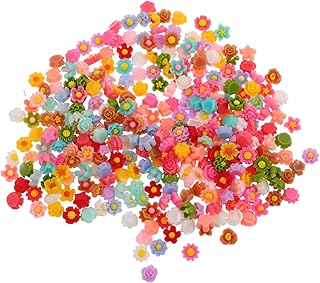 GLSTOY 300 Piezas De Adornos : Pequeñas Flores De 6 Mm Para Manualidades, Decoración De Uñas, Fundas De Teléfono, Adornos De Resina Para Álbumes De Recortes.