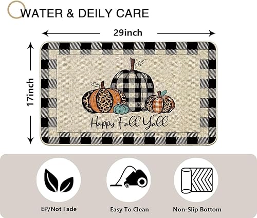 Miniatura 9 de Tapete de árbol negro de Navidad, tapete para puerta de invierno, bosque frío, copos de nieve, tapete delantero de bajo perfil, tapete de Navidad