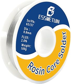 63/37 Tin Lead Rosin Core Solder Wire for Electrical Soldering, Circuit Board, DIY Home Appliance, Repairing for Cable/Radio/Other Electrical Devices, 2% Flux Sn63Pb37(0.8mm/0.032in, 0.2LB)