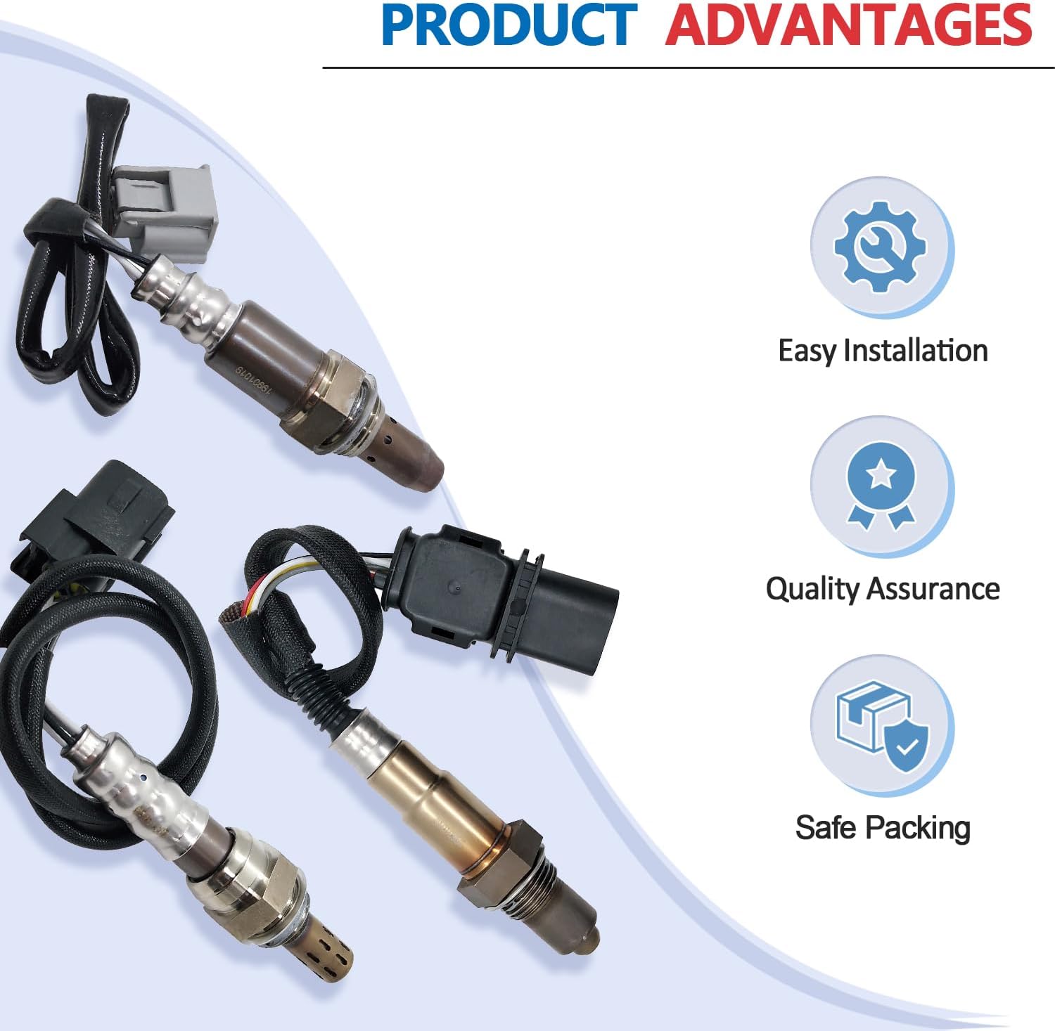MAXFAVOR O2 Oxygen Sensor 234-4646 234-4647 for 2004-2008 Chevy Buick Pontiac Impala Lesabre Grand Prix Allure Lacrosse Lucerne Park Avenue Monte Carlo 3.8L Oxygen Sensor Upstream & Downstream 2Pcs