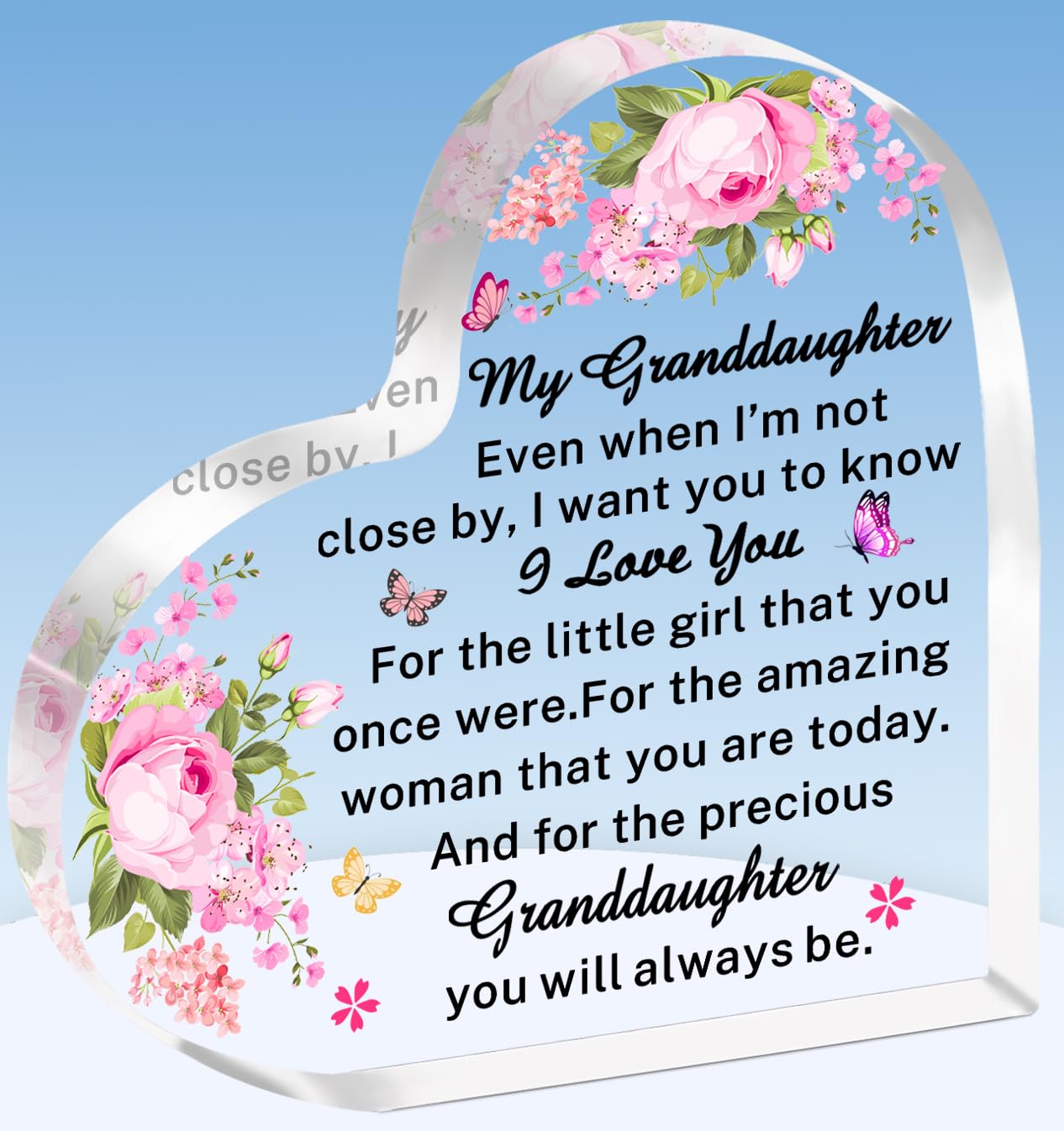 TTOVEN Granddaughter Gifts Granddaughter Birthday Gifts Graduation Gifts for Her Granddaughter Plaque