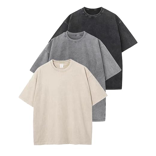 Arssm Men Oversized T Shirts Vintage Tee Loose Fit Short Sleeve Casual Streetwear Baggy Washed Unisex Tops