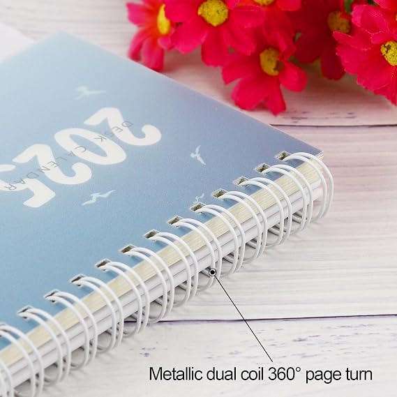 Mini Desk Calendar 2024-2025,Standing Desk Calendar from Jul.2024 to Dec.2025 18 Months Small Desk Calendar 2024-2025,Flip Calendar for Desk (Blue)