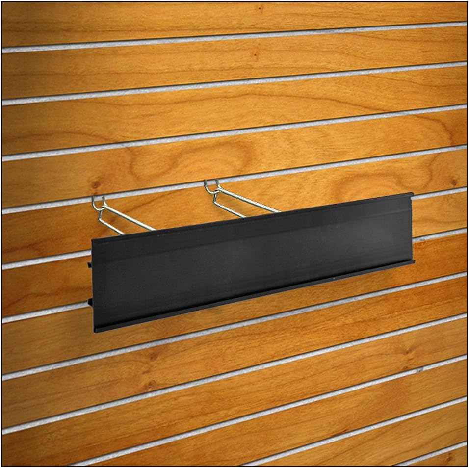 Azar 600424-BLK 4" H x 24" L Black C-Channel (Hooks Sold Separately)