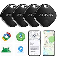 ATUVOS Dual System Air Tag Pro Tracker 4 pezzi Nero, Localizzatore Bluetooth Funziona