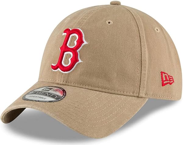 New Era Unisex-Adulto MLB Core Classic 9TWENTY Gorra Ajustable Caqui Color del Equipo Local, Talla Única - Boston Red Sox Caqui